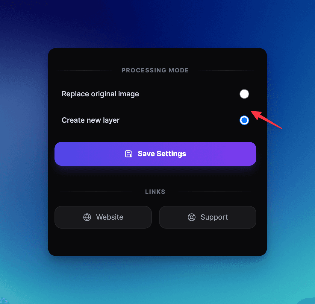 AuraFx settings panel